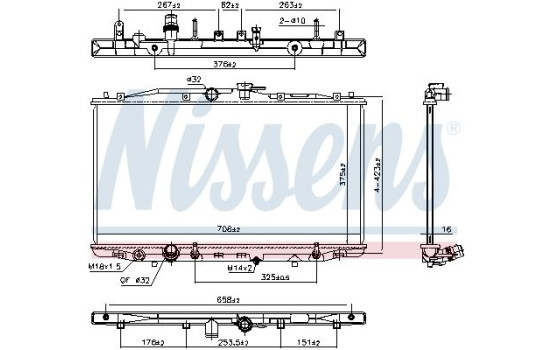 Radiateur, refroidissement du moteur 68152 Nissens, Image 5