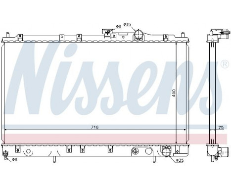 Radiateur, refroidissement du moteur 68159 Nissens, Image 2