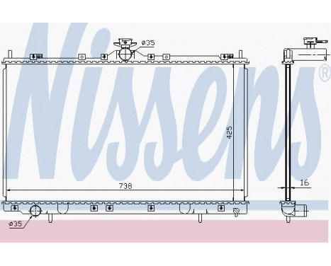 Radiateur, refroidissement du moteur 68182 Nissens