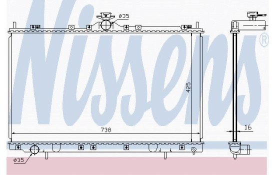 Radiateur, refroidissement du moteur 68182 Nissens