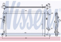 Radiateur, refroidissement du moteur 68503 Nissens