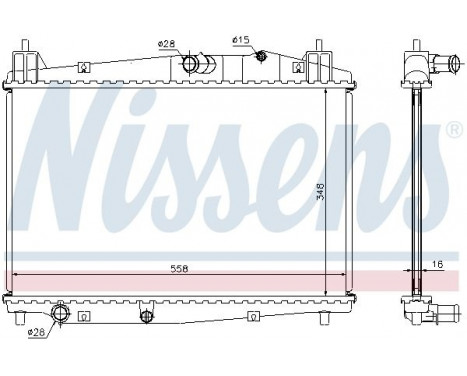 Radiateur, refroidissement du moteur 68506 Nissens, Image 2