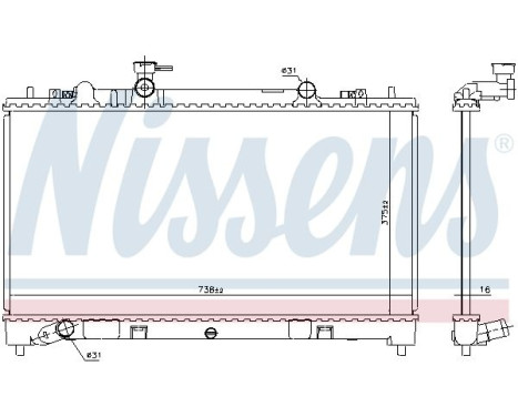 Radiateur, refroidissement du moteur 68510 Nissens, Image 7