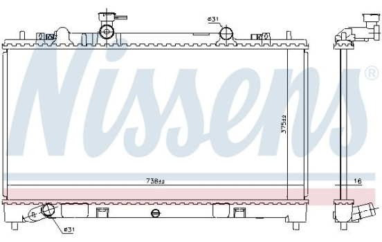 Radiateur, refroidissement du moteur 68510 Nissens, Image 7