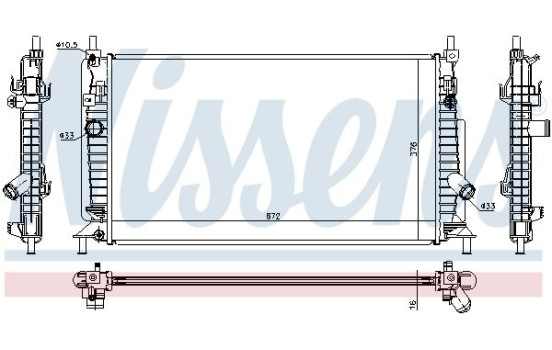 Radiateur, refroidissement du moteur 68521 Nissens, Image 2