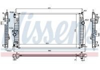 Radiateur, refroidissement du moteur 68522 Nissens