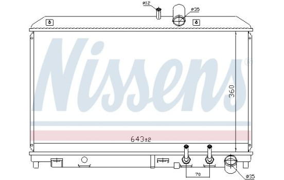 Radiateur, refroidissement du moteur 68529 Nissens