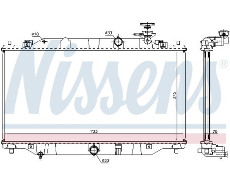 Radiateur, refroidissement du moteur 68536 Nissens