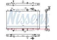 Radiateur, refroidissement du moteur 68557 Nissens