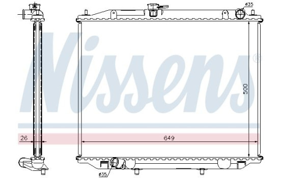 Radiateur, refroidissement du moteur 68706A Nissens, Image 2