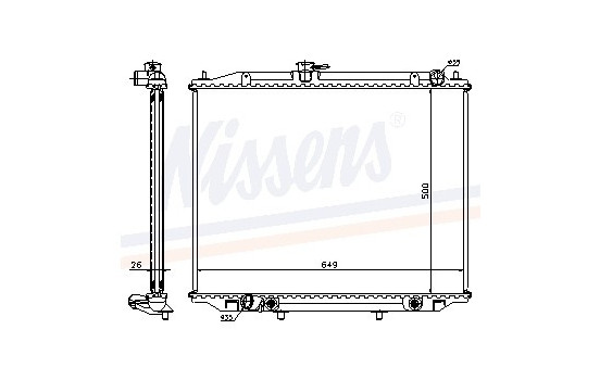 Radiateur, refroidissement du moteur 68707A Nissens