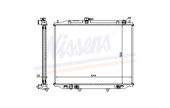 Radiateur, refroidissement du moteur 68709A Nissens