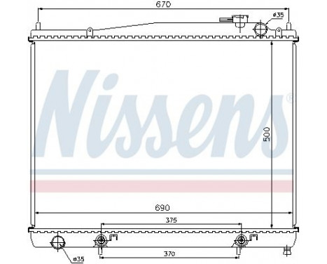 Radiateur, refroidissement du moteur 68715 Nissens, Image 2