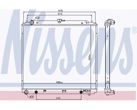 Radiateur, refroidissement du moteur 68717 Nissens