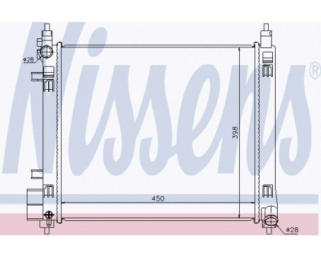 Radiateur, refroidissement du moteur 68720 Nissens