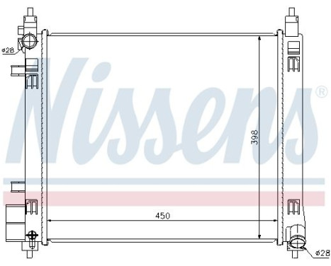 Radiateur, refroidissement du moteur 68720 Nissens, Image 2