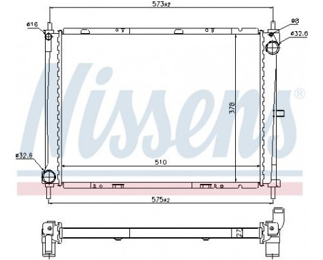 Radiateur, refroidissement du moteur 68731 Nissens, Image 2