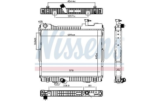 Radiateur, refroidissement du moteur 68742 Nissens