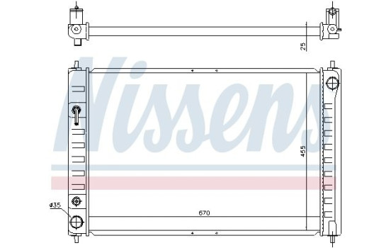 Radiateur, refroidissement du moteur 68743 Nissens