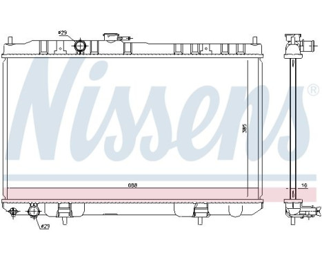 Radiateur, refroidissement du moteur 68751 Nissens