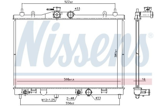 Radiateur, refroidissement du moteur 68763 Nissens