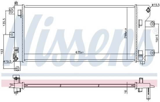 Radiateur, refroidissement du moteur 68773 Nissens