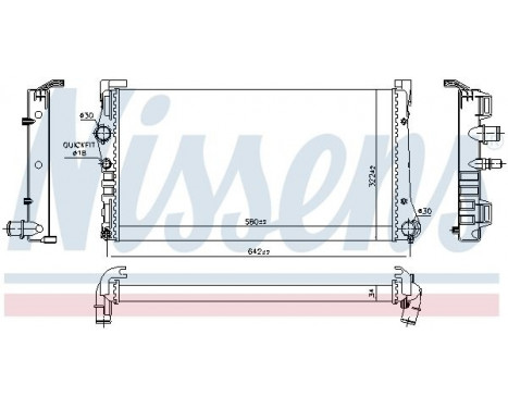 Radiateur, refroidissement du moteur 68806 Nissens, Image 2