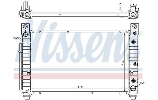 Radiateur, refroidissement du moteur 69092 Nissens, Image 2