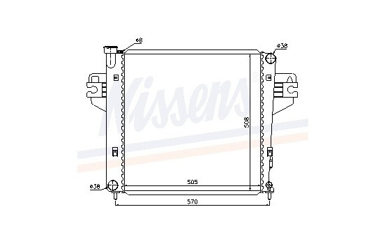 Radiateur, refroidissement du moteur 69212 Nissens