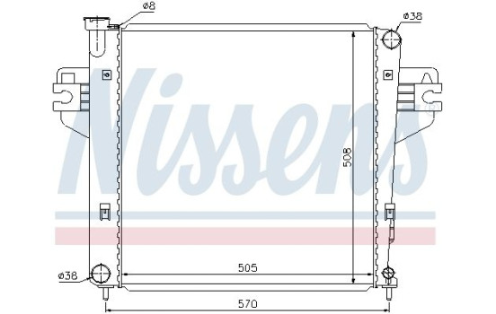Radiateur, refroidissement du moteur 69212 Nissens, Image 2
