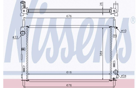 Radiateur, refroidissement du moteur 69250 Nissens
