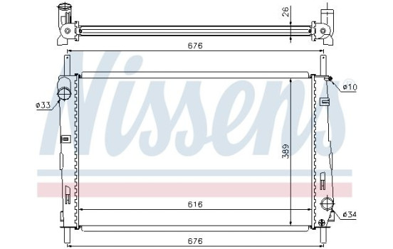 Radiateur, refroidissement du moteur 69250 Nissens, Image 2