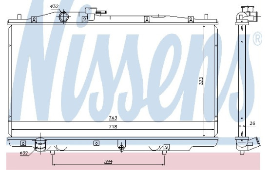Radiateur, refroidissement du moteur 69464 Nissens
