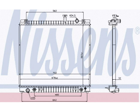 Radiateur, refroidissement du moteur 69484 Nissens