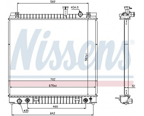 Radiateur, refroidissement du moteur 69484 Nissens, Image 2