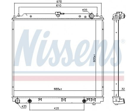 Radiateur, refroidissement du moteur 69485 Nissens, Image 2