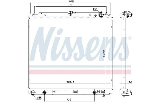 Radiateur, refroidissement du moteur 69485 Nissens, Image 2
