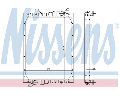 Radiateur, refroidissement du moteur 69601A Nissens