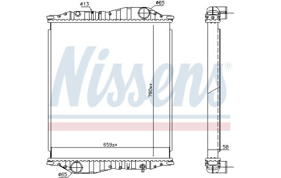 Radiateur, refroidissement du moteur 69602A Nissens, Image 2