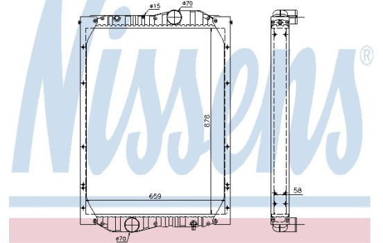 Radiateur, refroidissement du moteur 69603A Nissens