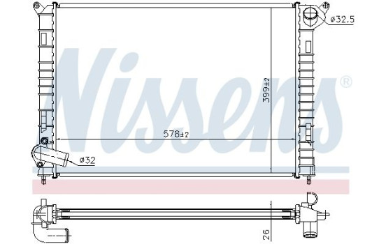 Radiateur, refroidissement du moteur 69703A Nissens, Image 7