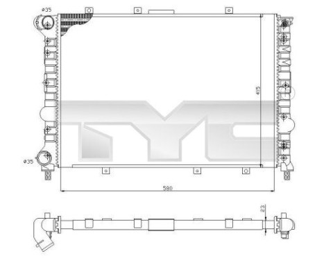 Radiateur, refroidissement du moteur 701-0001-R TYC