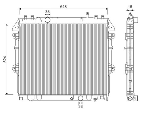 Radiateur, refroidissement du moteur 701345 Valeo