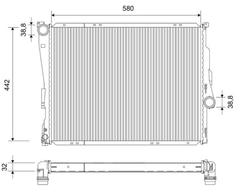 Radiateur, refroidissement du moteur 701523 Valeo