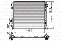 Radiateur, refroidissement du moteur 701641 Valeo