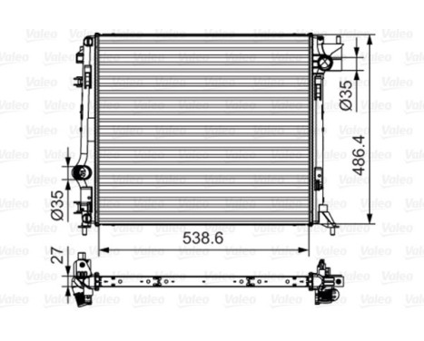 Radiateur, refroidissement du moteur 701641 Valeo