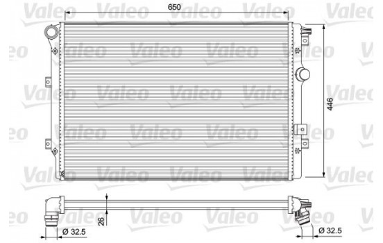 Radiateur, refroidissement du moteur 701728 Valeo