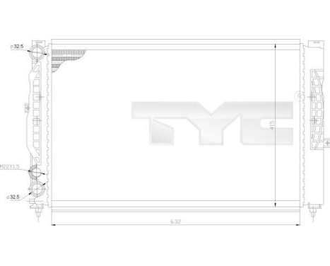 Radiateur, refroidissement du moteur 702-0011 TYC