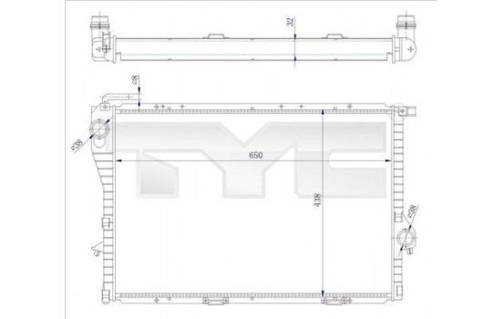 Radiateur, refroidissement du moteur 703-0005-R TYC