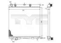 Radiateur, refroidissement du moteur 705-0068 TYC